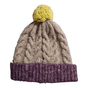 Pistil Women's Knit Minzy Pom Beanie One Size In "Silt" Fall/ Winter